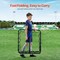 Black Portable Foldable Soccer Practice Net with Thick Iron Tube Frame and Adjustable Return Angle